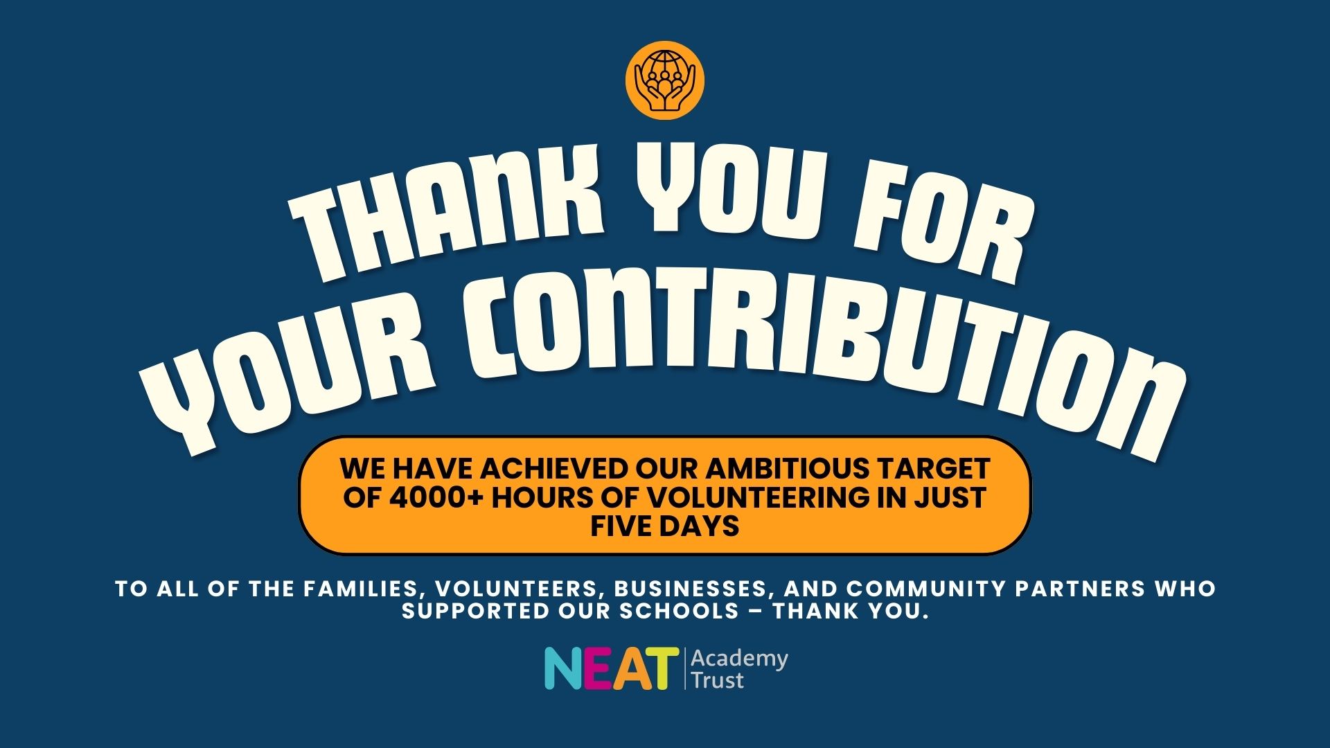 NEAT Volunteer Week – Over 4,000 Hours of Volunteering and Counting!